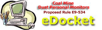 Coal Mine Dust Personal Monitors Electronic Docket