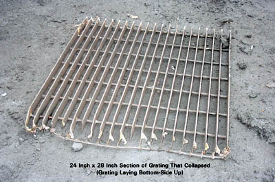 Section of Grating That Collapsed