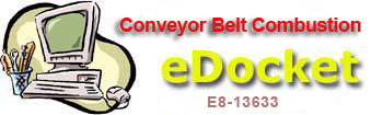 Conveyor Belt Combustion Toxicity and Smoke Density Electronic Docket