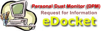 Coal Mine Dust Personal Monitors Electronic Docket