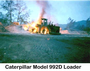 Picture of Loader in flames 