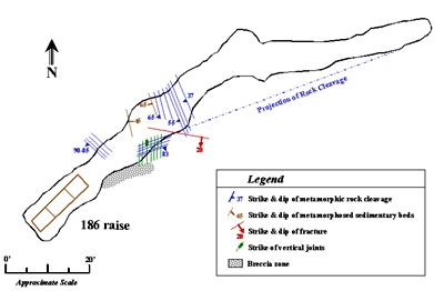 Observed Geology of 46-186E Accident Site