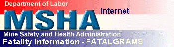 MSHA - Fatal Alert Bulletin